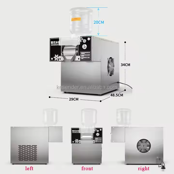 Small Commercial Air-Cooled Snow Ice Machine Snow Maker Snow Flake Ice Machine