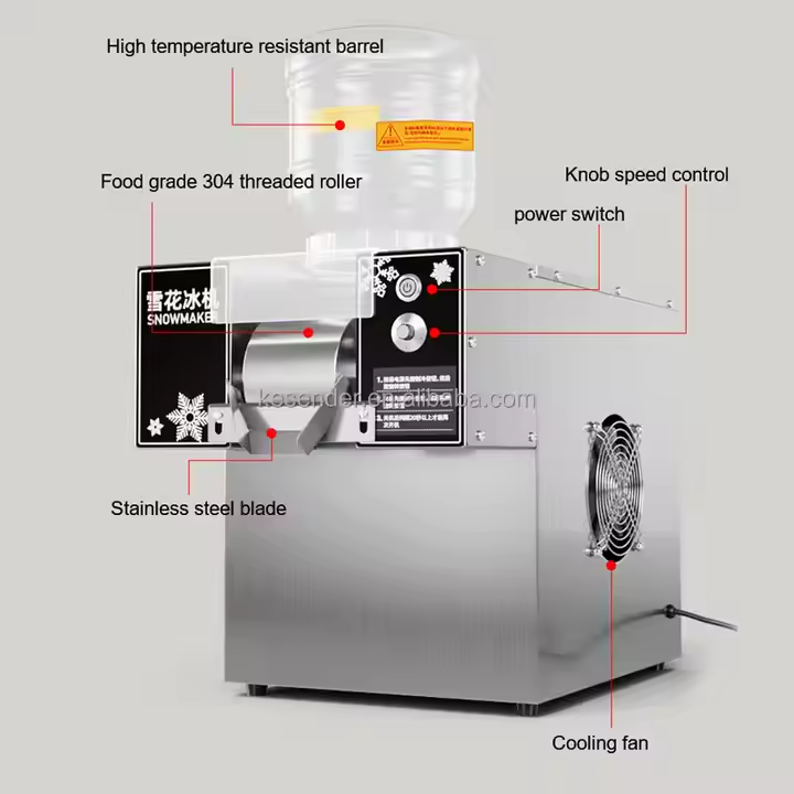 Small Commercial Air-Cooled Snow Ice Machine Snow Maker Snow Flake Ice Machine