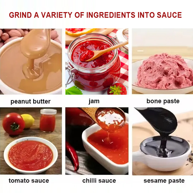 Colloid Mill Grinder Machine Small Hummus Shrimp Garlic Onion Paste Salsa Tomato Paste Making